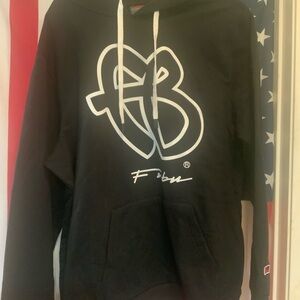 FUBU Black Hoodie with White Logo